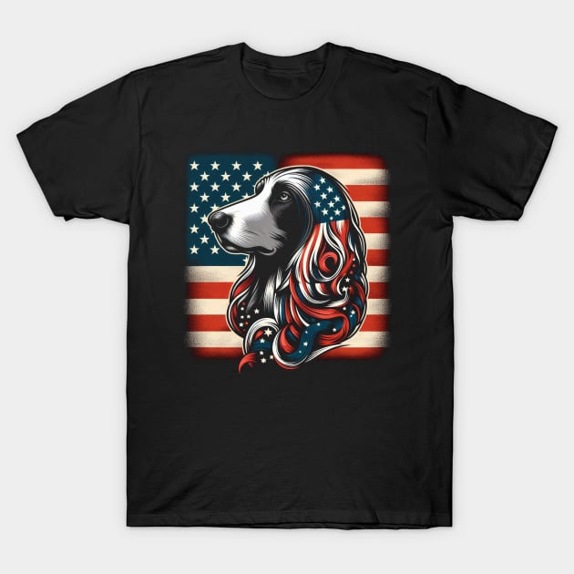 Afghan Hound FLAG USA Funny Dog Lover T-Shirt by click2print